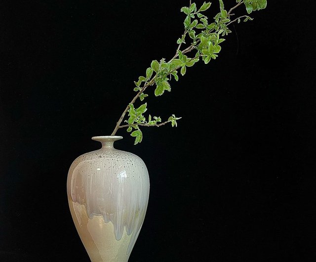 花瓶　薪窯陶器 陶芸家イカンソク / 一輪挿し / ik_ichi01 / 口径約 φ2.8cm