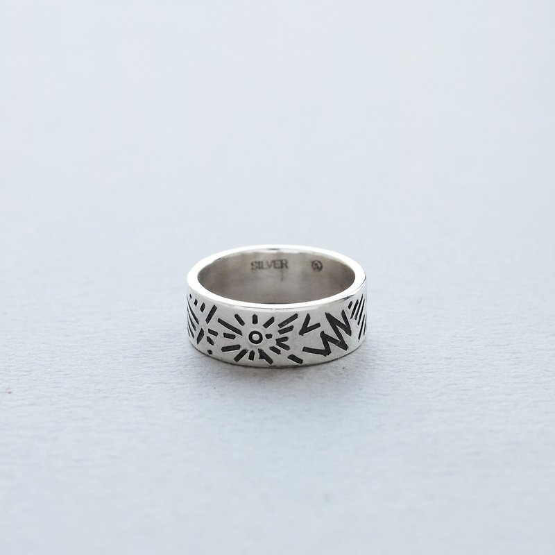 Doodle Silver Ring 001 - size 5JP - แหวนทั่วไป - โลหะ สีเงิน