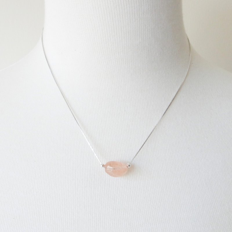 The original series. Morgan Stone Gummy Clavicle Chain - Collar Necklaces - Gemstone Pink