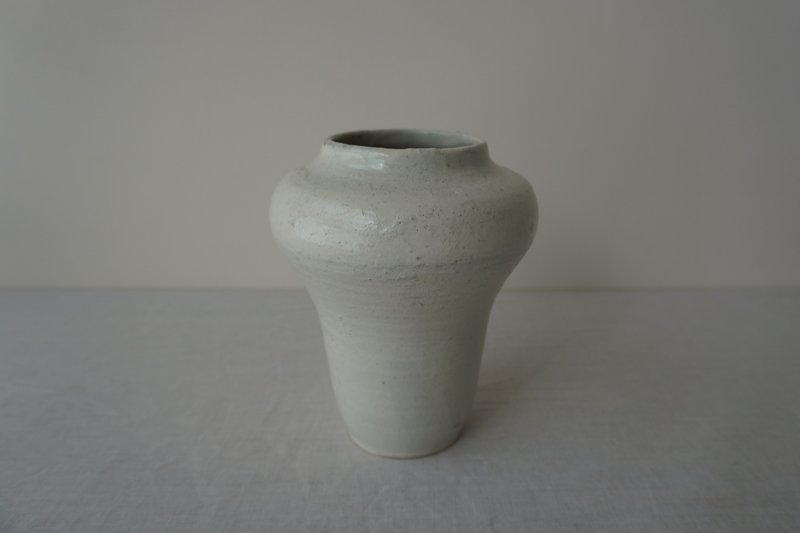 粉引花器 - 花瓶/花器 - 陶 白色