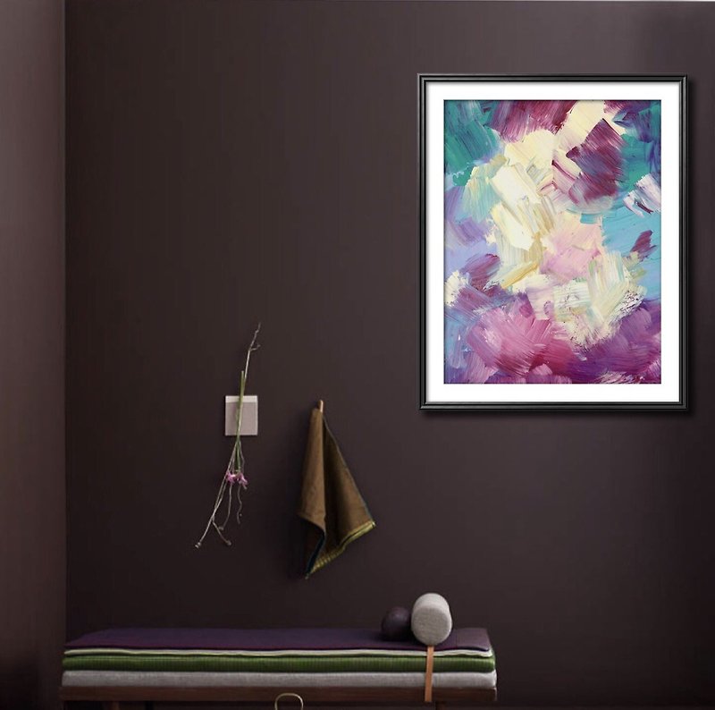Girl's Dream Original Abstract Acrylic Painting / Home Decor / Arrangement / Art - Posters - Linen Multicolor