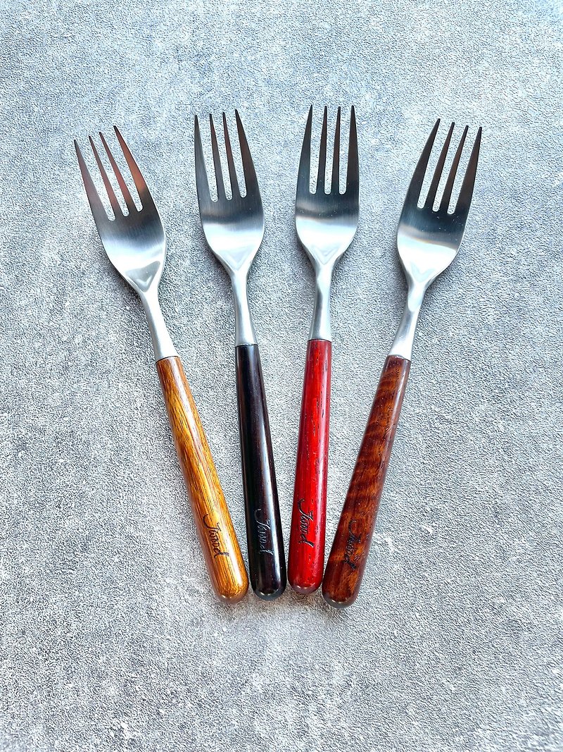 Jwood based wood art grade lacquer fork cutlery set - ช้อนส้อม - ไม้ 