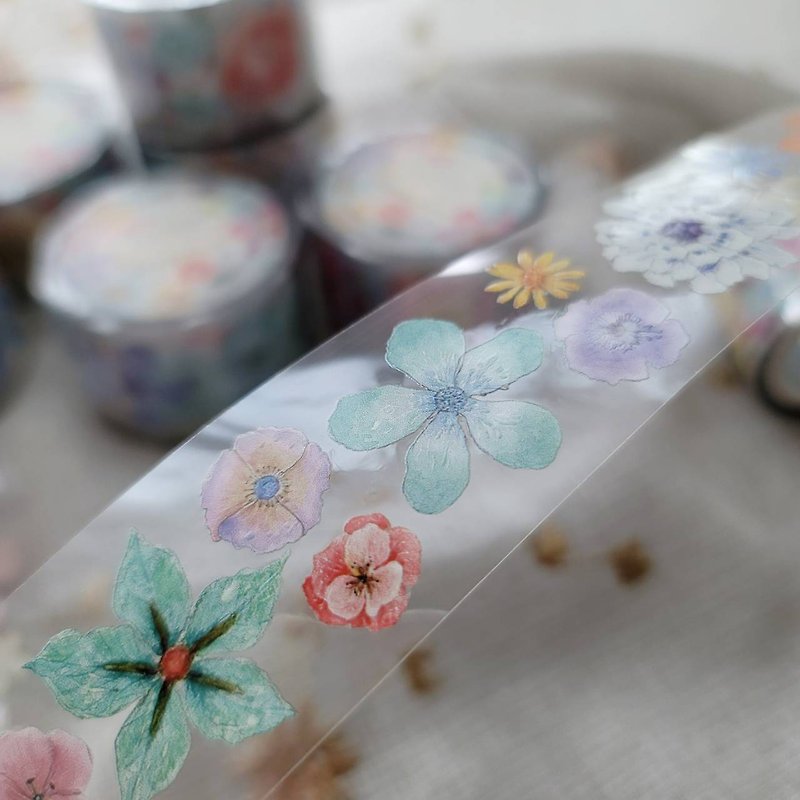 Flower Volume Special Edition [Crystal Ink] Glossy PET - Washi Tape - Paper 