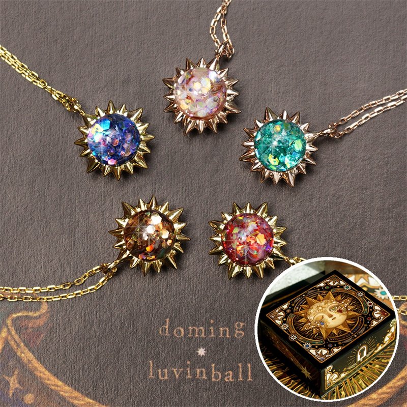 domingXluvinball Mind Reading Star Snowball Necklace SET - 項鍊 - 玻璃 