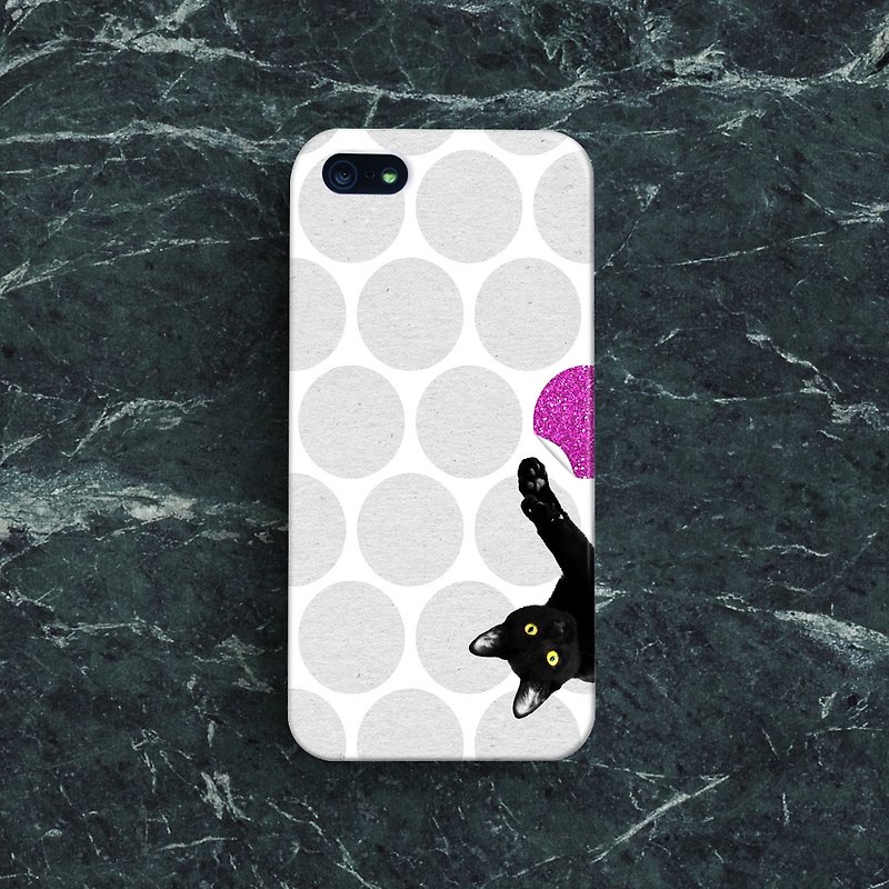 kitten on the play - Designer iPhone Case. Pattern iPhone Case. - Phone Cases - Plastic Purple