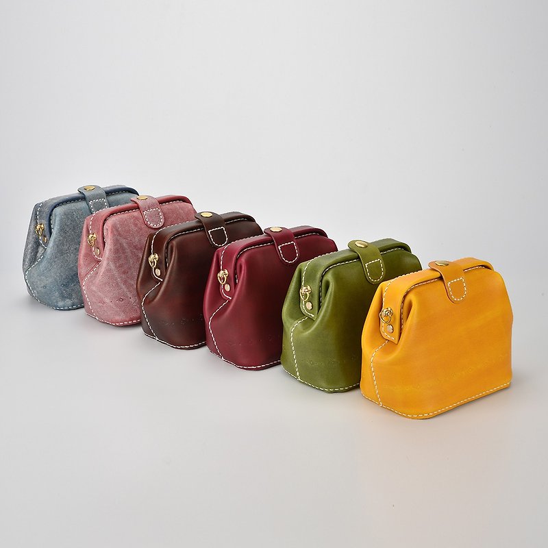 Doctor Bag-Women's Cowhide Leather Handbag Handmade Shoulder Bag Small - Messenger Bags & Sling Bags - Genuine Leather Multicolor