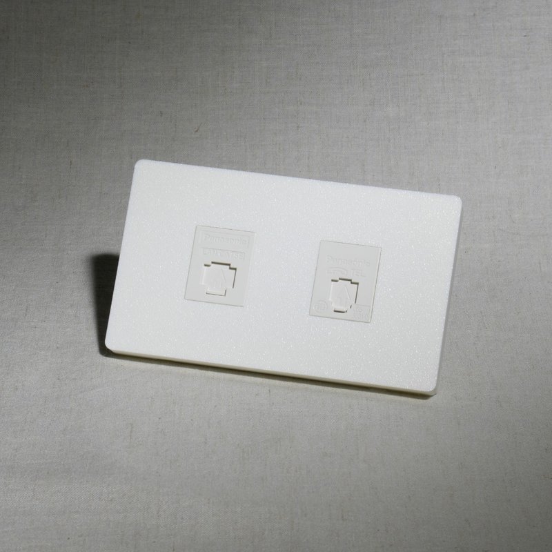 網路/電話/電視一連二個用蓋板 國際牌星光改裝面板 【原創商品】 - 其他 - 其他材質 白色