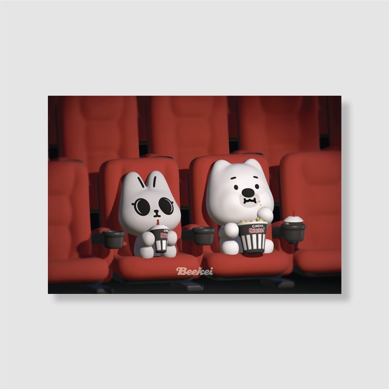 Movie theater | Beekei post card - 卡片/明信片 - 紙 