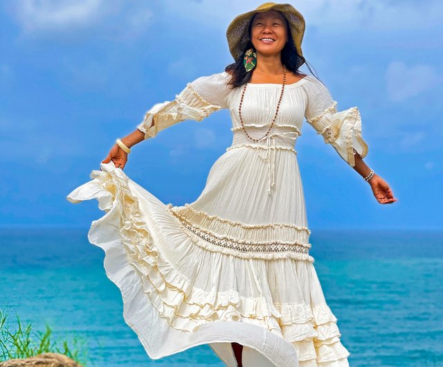 bohemian dress photoshoot