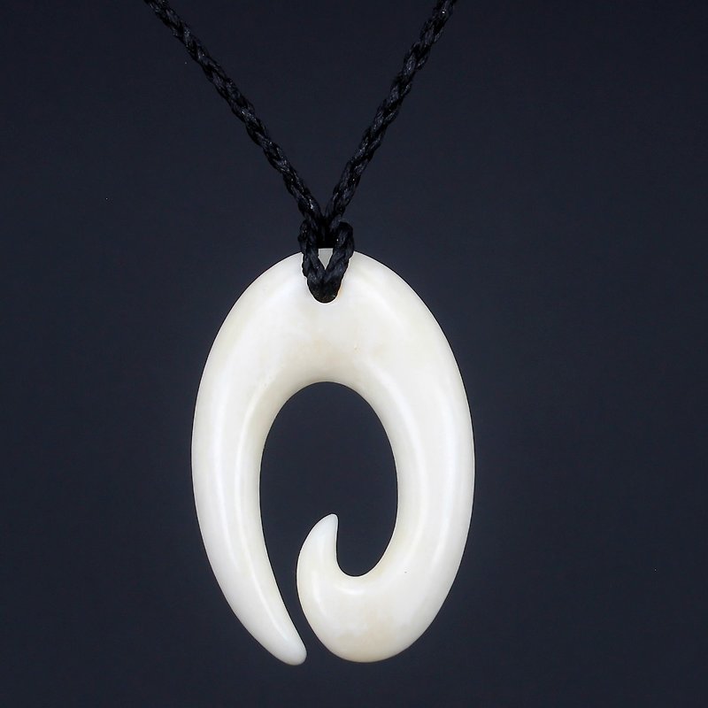 Simple and personalized handmade fish hook/spiral pendant necklace suitable for outing sports, climbing accessories, dynamic charm - สร้อยคอ - วัสดุอื่นๆ 