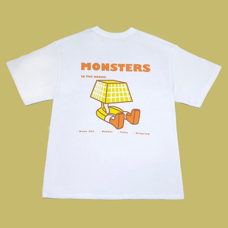 Nunu Chu 泡泡桌怪獸 T-shirt - 女 T 恤 - 棉．麻 白色