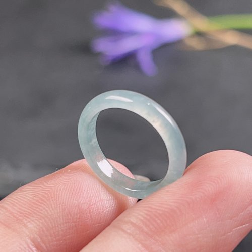 瓔珞珠寶盒 E.L.Jewelry Box 【求‧緣】冰種翡翠戒指戒圈 | 國際5.5圍 | 天然翡翠A貨