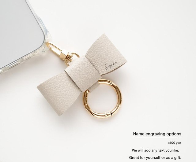 リボンバックチャーム、キーリング新品！新作