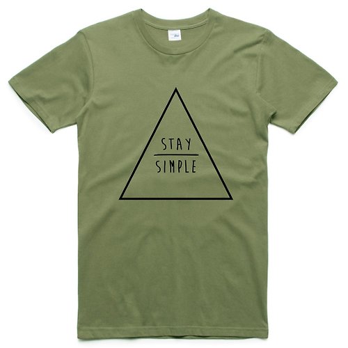 hipster STAY SIMPLE Triangle短袖T恤 黃色 保持簡單 三角形 幾何 設計 自創 品牌 時髦 圓 文青 Hipster