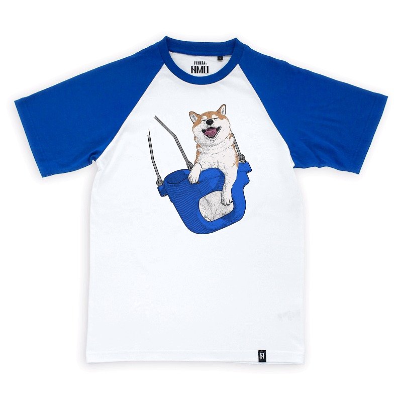 AMO®Original canned cotton T-shirt/AKE/The SHBA On The Blue Swing - Women's T-Shirts - Cotton & Hemp Transparent