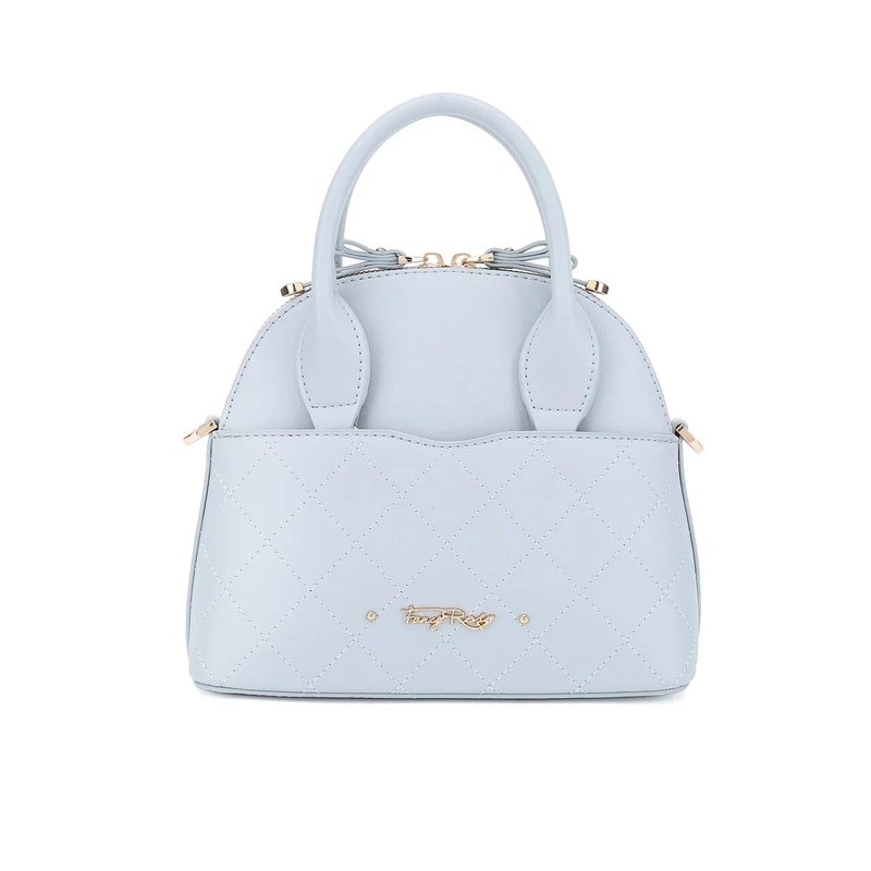 菱格車線蝴蝶結手挽側揹袋 - 側背包/斜背包 - 人造皮革 藍色