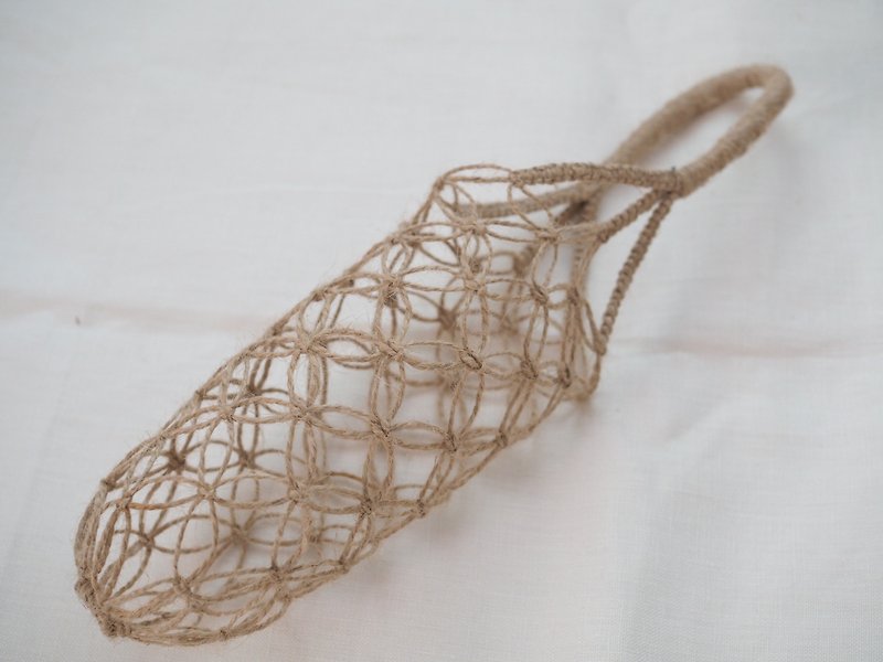 Linen rope woven basket - ถุงใส่กระติกนำ้ - ผ้าฝ้าย/ผ้าลินิน 