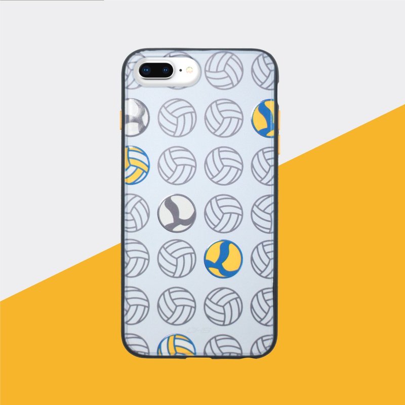 Arrangement-Anti-fall Volleyball Phone Case Black / Yellow for iPhone Series - Phone Cases - Plastic White