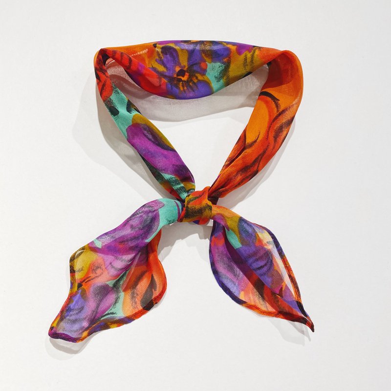 Retro scarf Shop jojadesign Scarves Pinkoi
