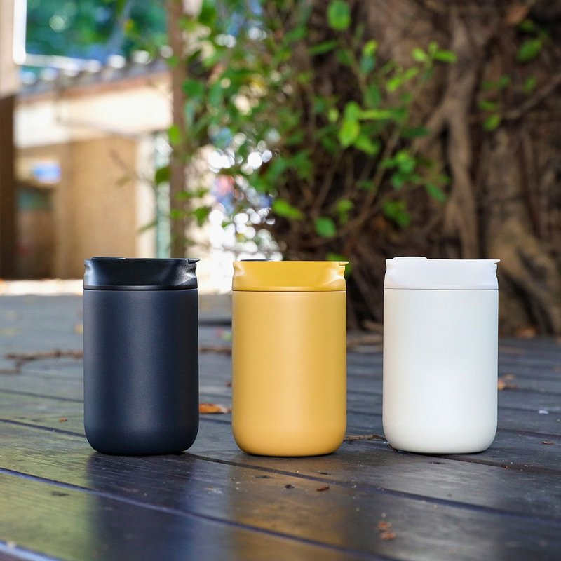 隨行手沖保溫杯(380ml)|黃|黑|白 - 咖啡壺/手沖壺 - 其他金屬 多色