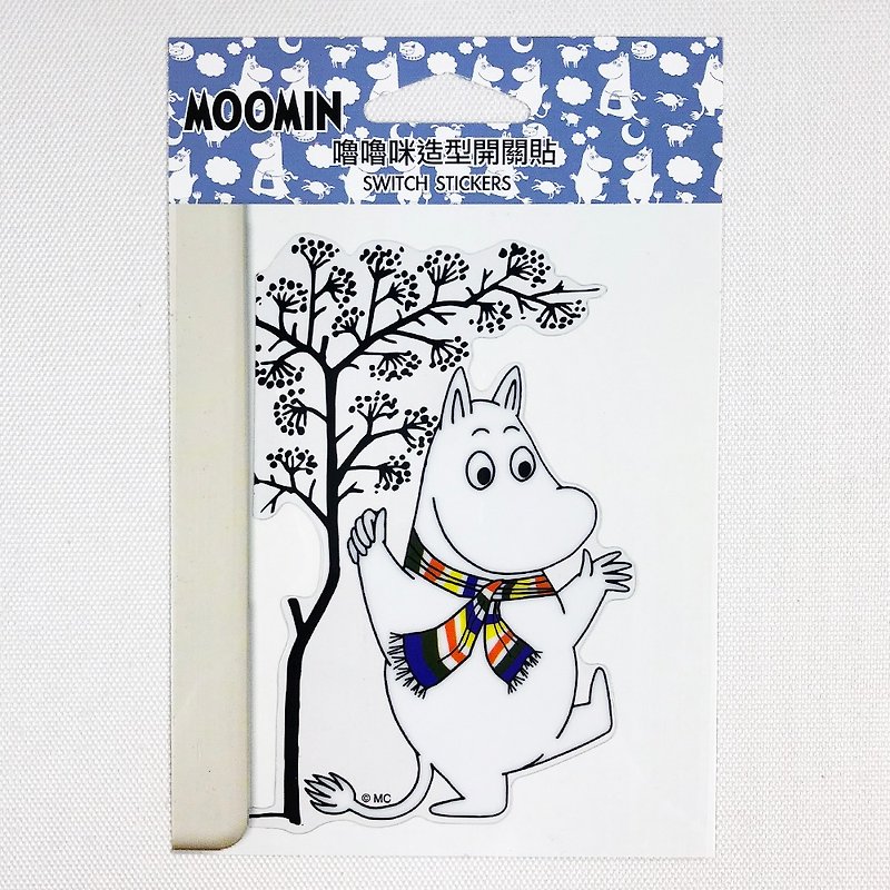 Moomin嚕嚕米授權-造型開關貼(01) - 貼紙 - 紙 白色