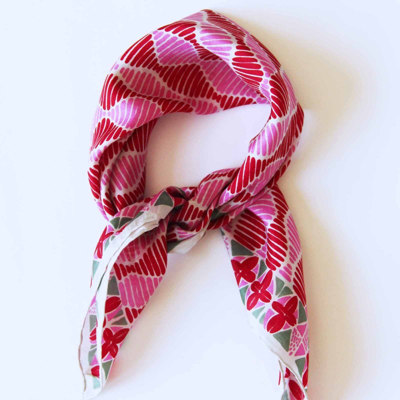 Mopti (Panafrica) Rouge Red - Scarves - Silk Multicolor