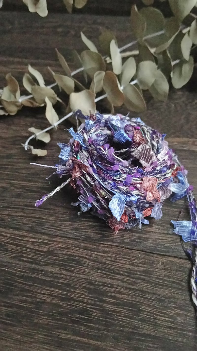 日本混合紗線　100公分 - 編織/刺繡/羊毛氈/縫紉 - 聚酯纖維 紫色