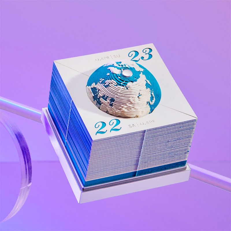 2025 3D Paper Sculpture Earth Calendar [English International Version] 5 Colors Available - SF Express Air Freight - Calendars - Paper Multicolor