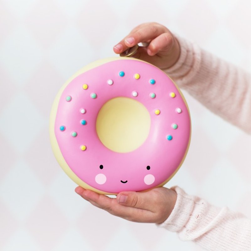 [Out of print sale] Netherlands a Little Lovely Company ─ pink donut deposit box - กระปุกออมสิน - พลาสติก สึชมพู
