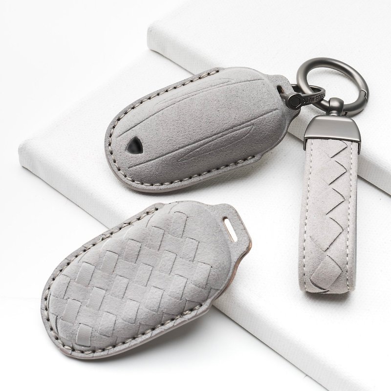 TESLA Tesla Model S Model3 Model X ModelY Key Leather Keychain - Keychains - Genuine Leather 