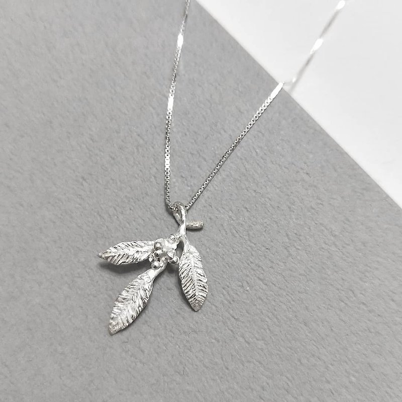 │花艸│Bay Leaf • Sterling Silver Necklace - สร้อยคอ - โลหะ 