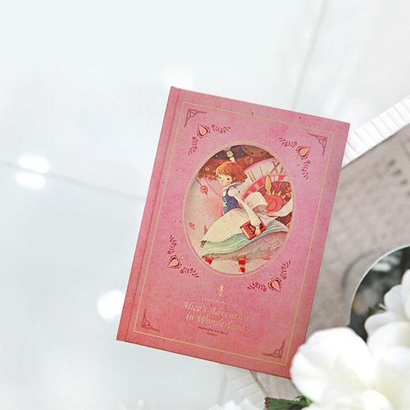 Indigo fairy hardcover striped notebook V2 - Alice, IDG72569 - Notebooks & Journals - Paper Pink