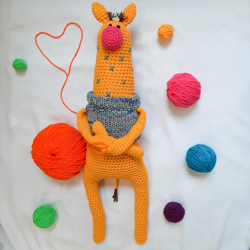 Giraffe Toy Doll, Safari Decor, Stuffed Toy, Safari Toy, African Nursery - Kids' Toys - Other Materials 