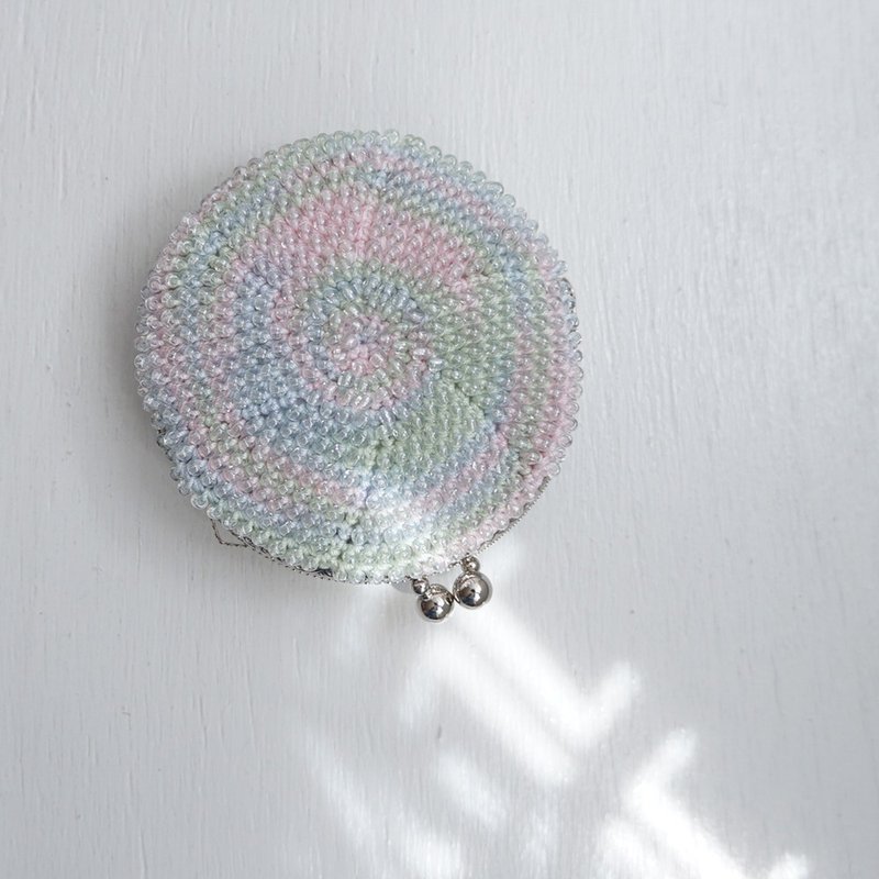 Ba-ba (m) Beads crochet round coinpurse No.2067 - 零錢包/小錢包 - 其他材質 粉紅色