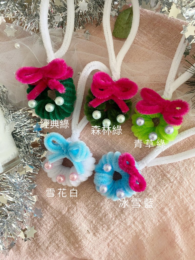 芮米有花_扭扭毛線耶誕花圈掛飾送禮首選 - 擺飾/家飾品 - 其他人造纖維 綠色