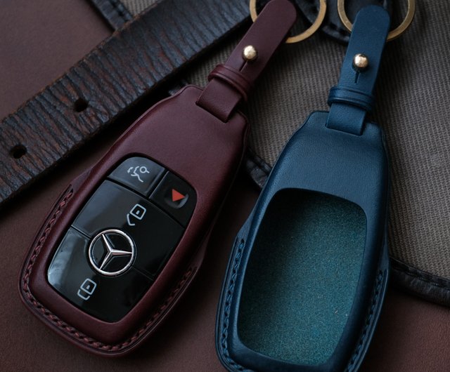 Mercedes Benz Key Car Case, Genuine Leather Keychain 