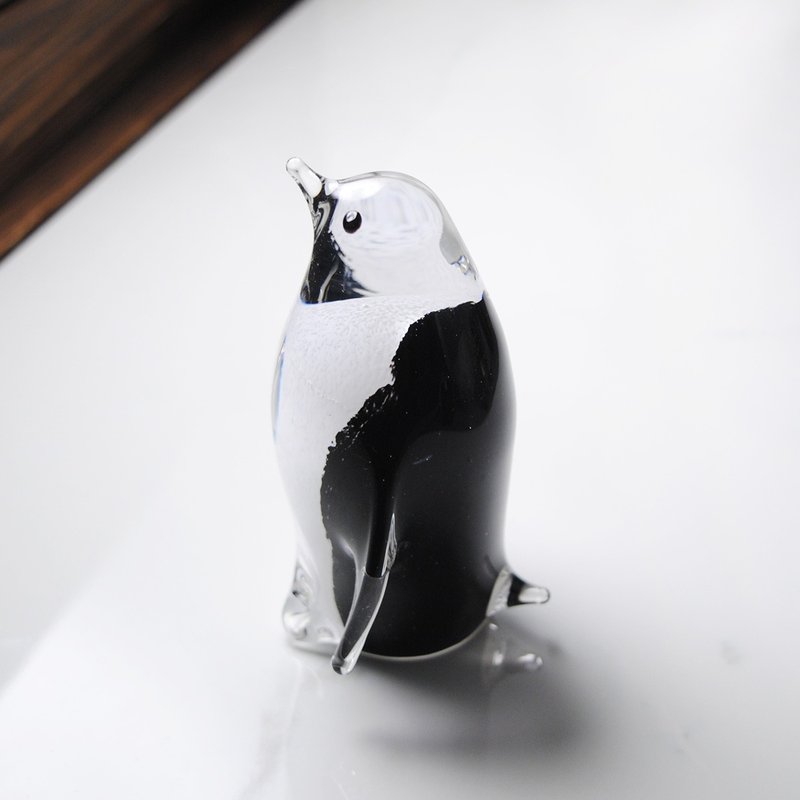 10cm【南極企鵝】Penguin 玻璃企鵝 (1隻) 企鵝控禮物 - 擺飾/家飾品 - 玻璃 黑色