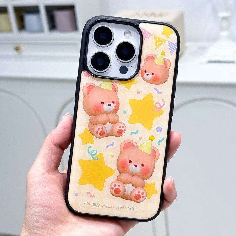 iPhone Party Bear Epoxy bumper phone case mobile - 手機殼/手機套 - 壓克力 白色