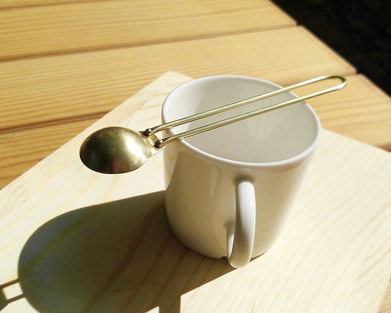 Just stir and stir the No. 3 copper mini stirring spoon / Ag No. 068 - Cutlery & Flatware - Copper & Brass Brown