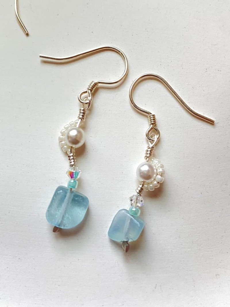 Kimiko handmade jewelry Heart of the Sea series earrings type A - ต่างหู - ไข่มุก 