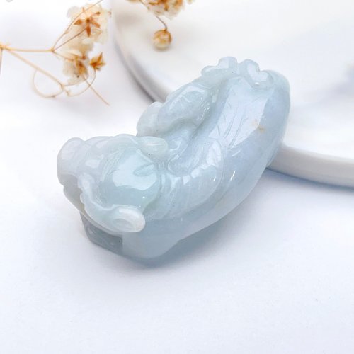 瓔珞珠寶盒 E.L.Jewelry Box 【招財神獸】冰糯翡翠貔貅吊飾 | 天然緬甸玉翡翠A貨