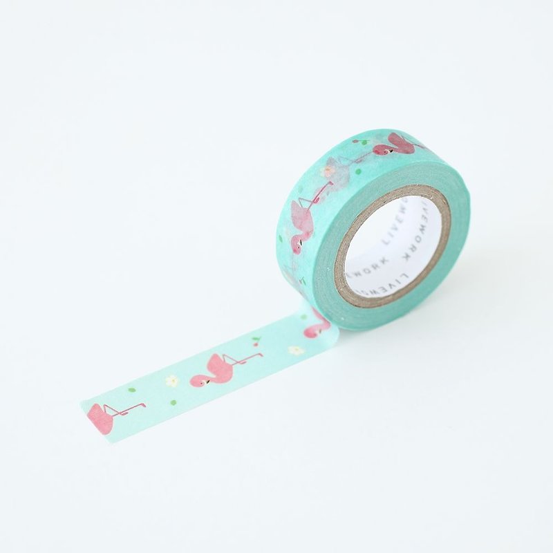 livework-Piyo paper tape (single) - flamingo, LWK53282 - Washi Tape - Paper Green