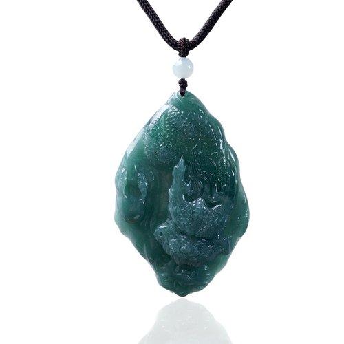 瓔珞珠寶盒 E.L.Jewelry Box 【龍行天下】藍水翡翠霸王龍牌項鍊 | 天然A貨翡翠 | 送禮