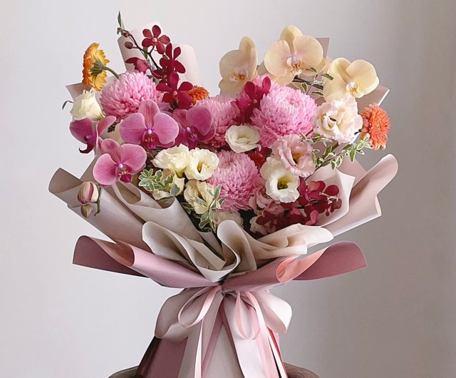 Flowers】Pink Peonies, Chrysanthemums, Phalaenopsis Flowers