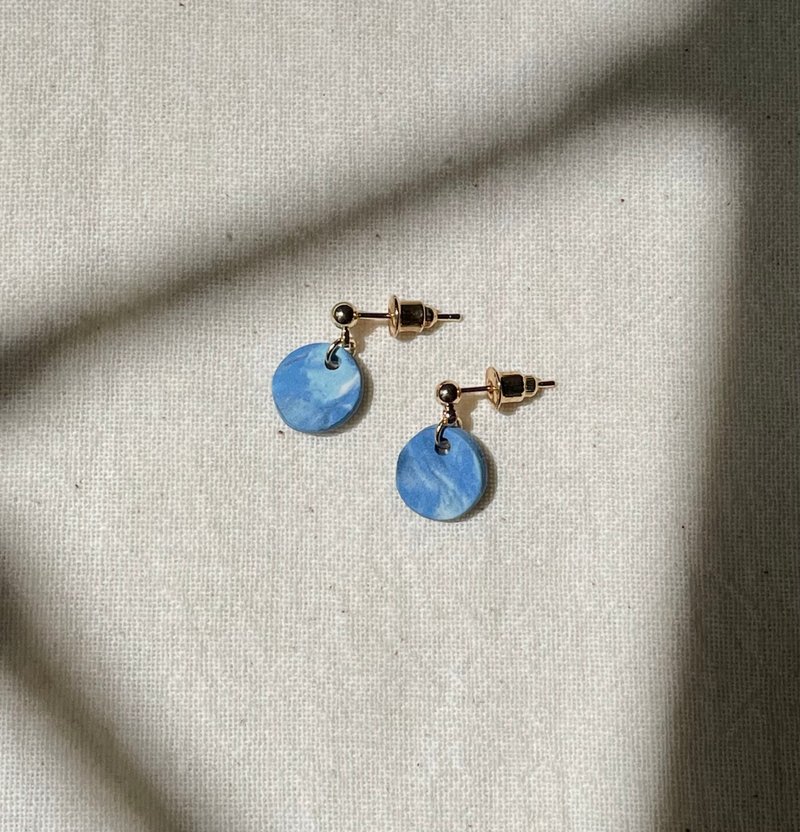 Porcelain Drop-earrings - ต่างหู - เครื่องลายคราม 