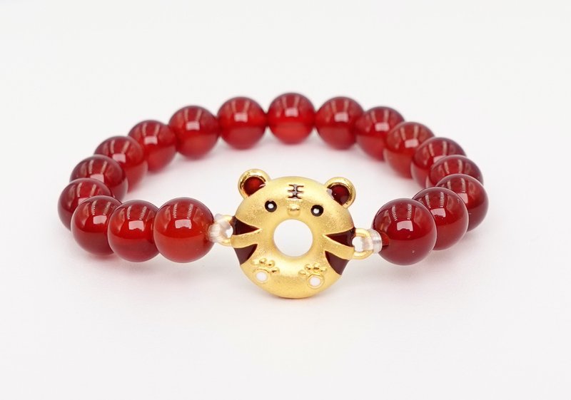 Polaroid Jewelry - Gold Donut Tiger Moon Bracelet - สร้อยข้อมือ - ทอง 24 เค 