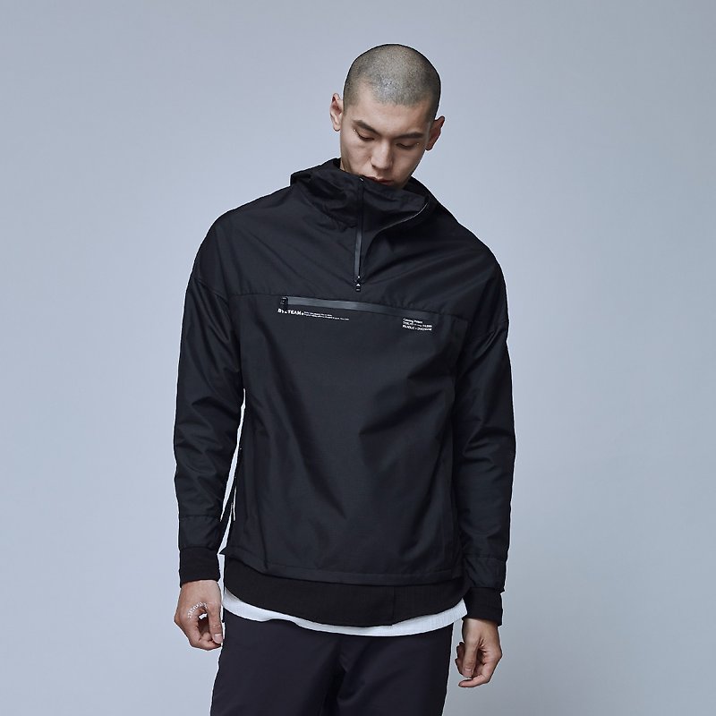 PHABLIC x DYCTEAM - 3M Anorak Japanese designer joint waterproof jacket - Unisex Hoodies & T-Shirts - Polyester Black