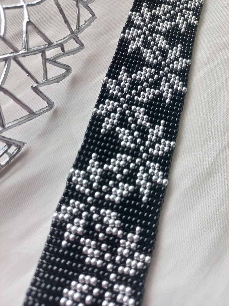 Bracelet beads silver flowers handmade jewelry - 手鍊/手環 - 琉璃 多色