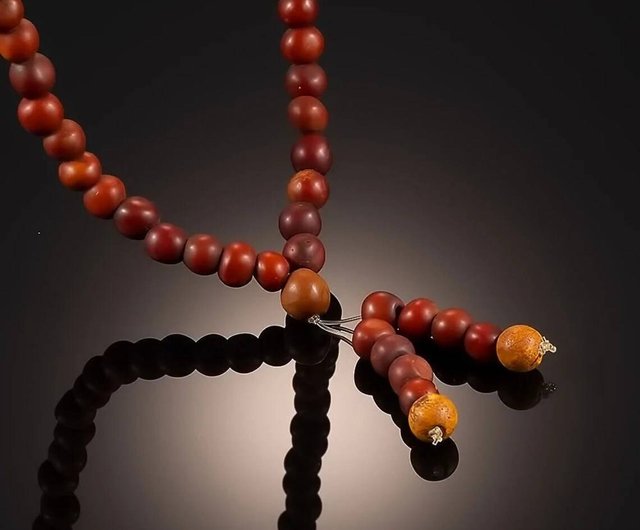 ロイヤルアンバー　ゴールデンアンバー　琥珀　108粒念珠　ネックレス　1点もの⭐️ ロイヤルアンバー 琥珀 108粒念珠 ネックレス 1点もの 激安 | MJ