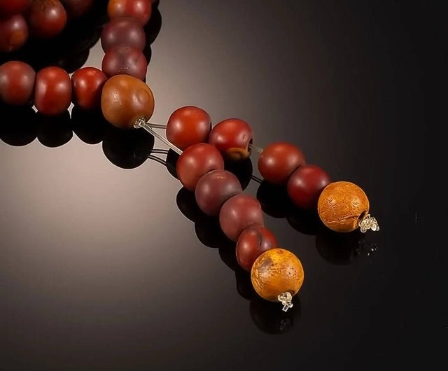 ロイヤルアンバー　ゴールデンアンバー　琥珀　108粒念珠　ネックレス　1点もの⭐️ ロイヤルアンバー 琥珀 108粒念珠 ネックレス 1点もの 激安 | MJ